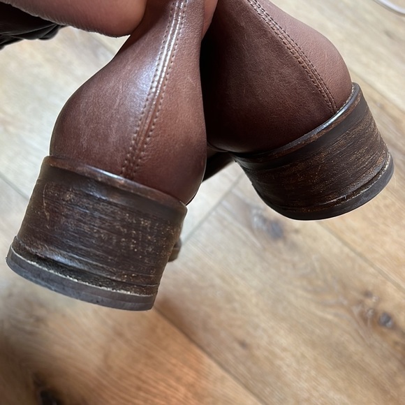 Twenty Two Made in Italy Brown Leather Boots Size 37.5/7.5 - Picture 7 of 9